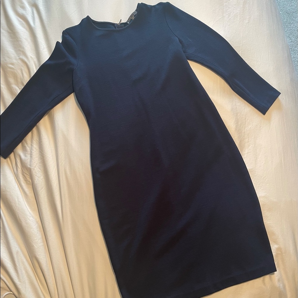 Vince navy blue midi length dress